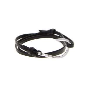 miansai black leather hook bracelet