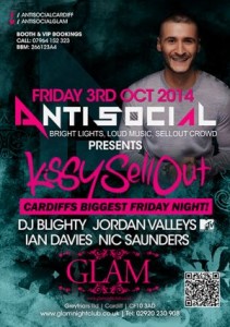 antisocial at glam cardiff with kissy sellout 2014