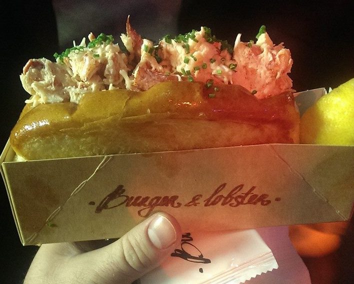 burger & lobster in Cardiff lobster roll at Cardiff Street Feasts