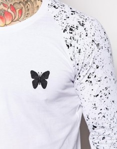 good for nothing white butterfly tee