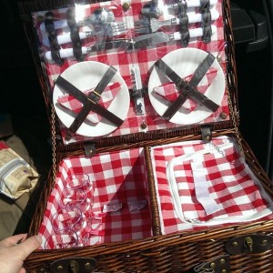 cheapest 4 person wicker picnic hamper from aldi