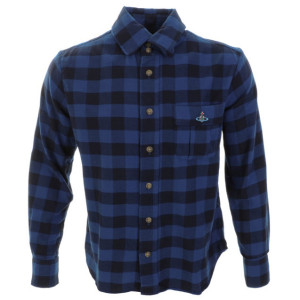 VIVIENNE WESTWOOD CHECKED SHIRT BLUE 
