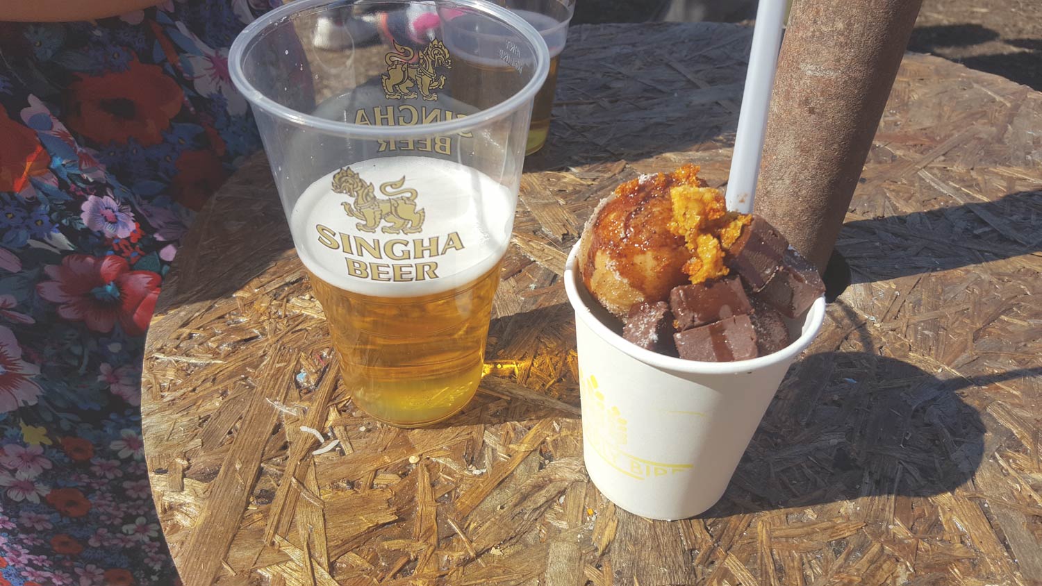 Review of the mini dough bites with chocolate sauce at Street Food Circus in Cardiff