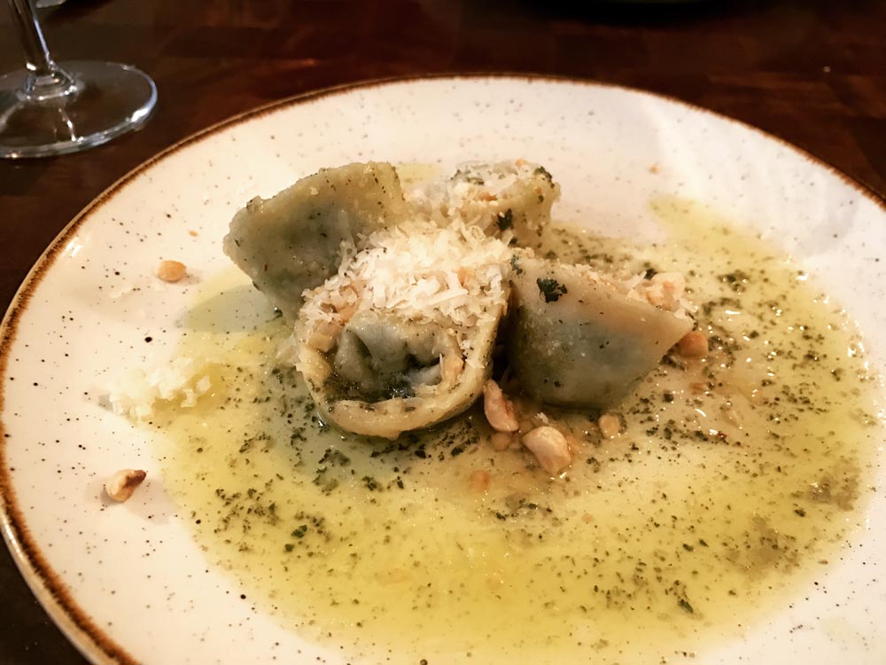 garlic, sage and parmesan tortellini at Porro Llandaff