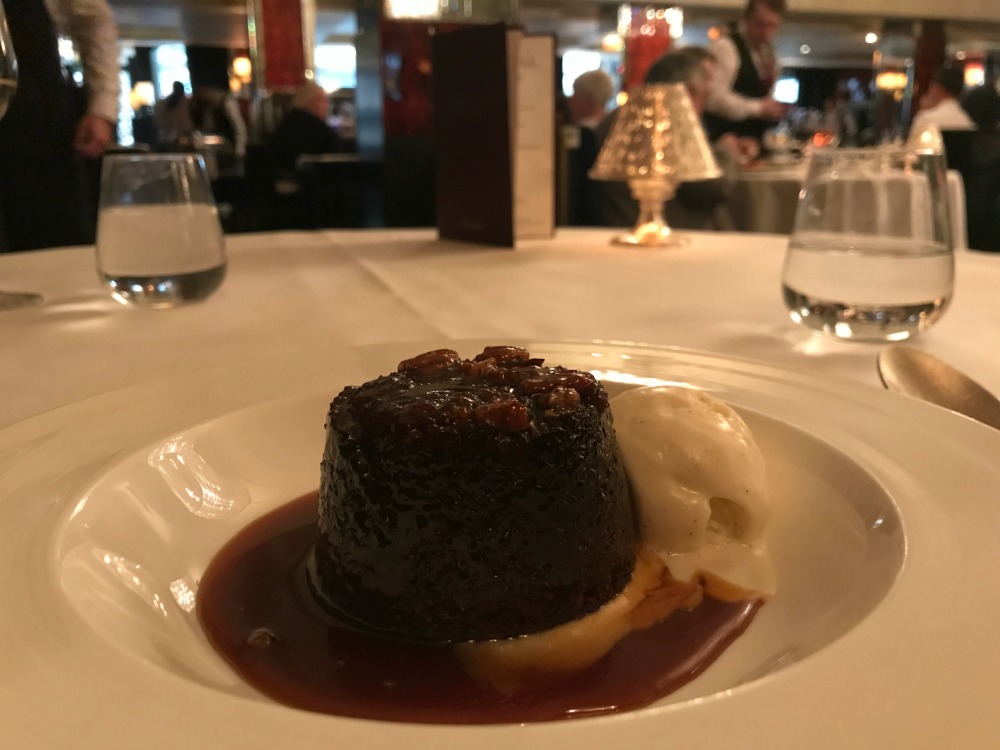 Sticky toffee pudding dessert at Savoy Grill Restaurant-2