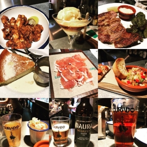 food collage for Curado Cardiff