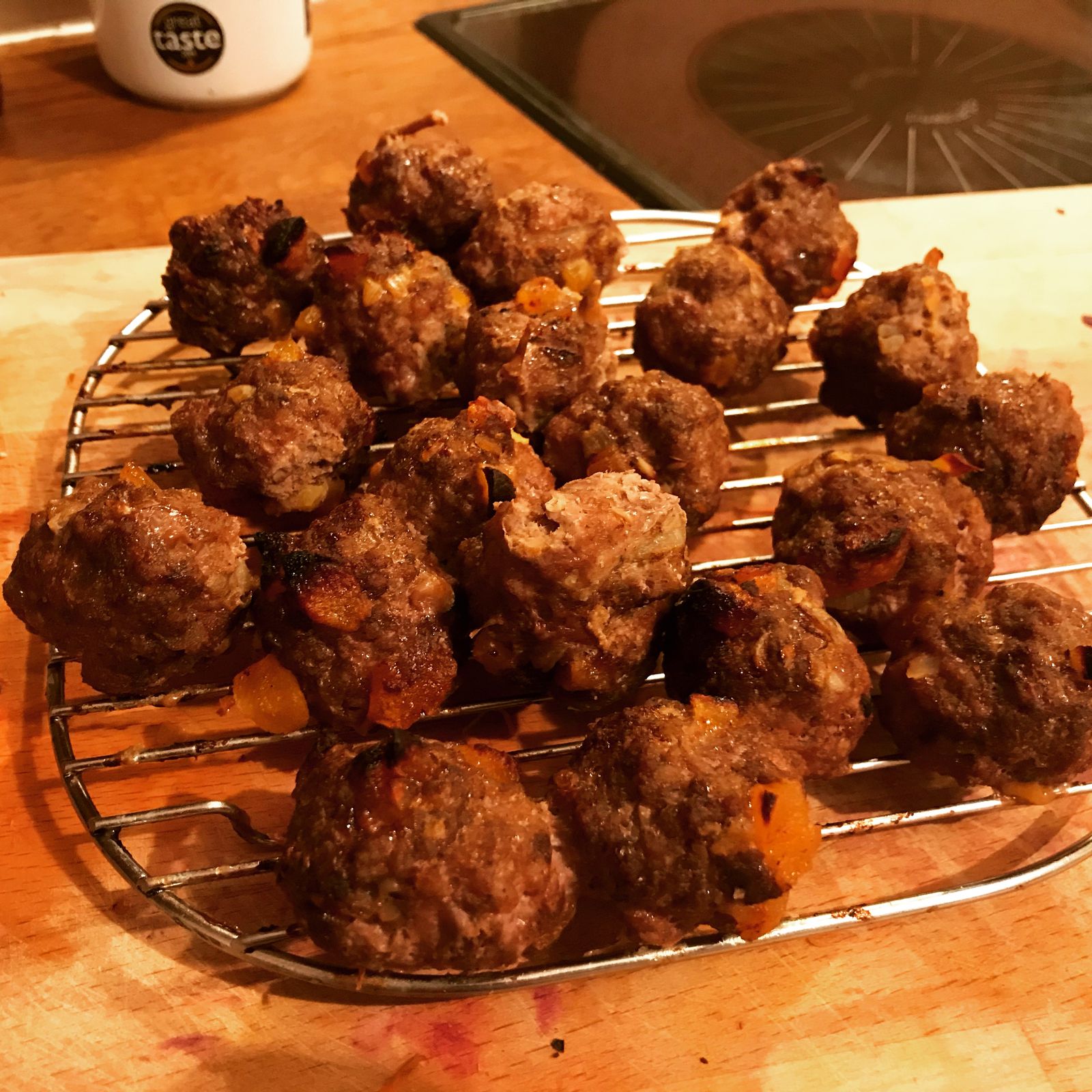 Baharat and apricot lamb meatballs recipe