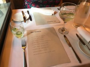 tasting menu and gin at the granary restaurant