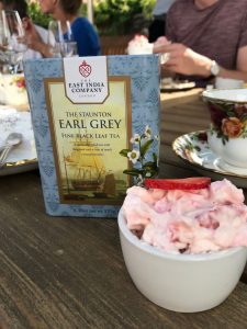 Earl Grey Tea with eton mess at The Angel Hotel Abergavenny
