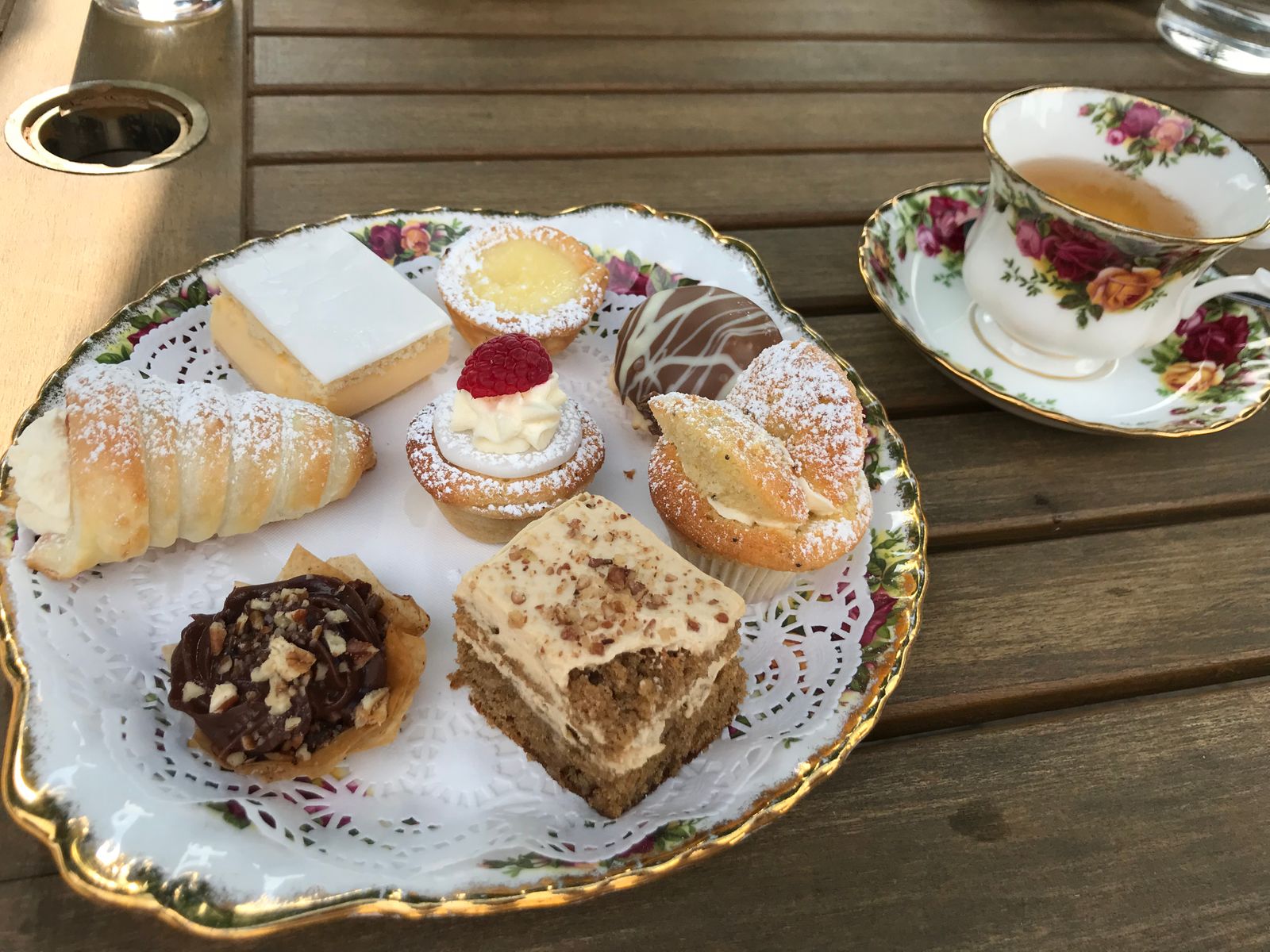 Dessert select with Darjeeling First Flush Tea at The Angel Hotel Abergavenny