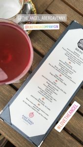 High Tea menu at The Angel Hotel Abergavenny