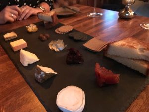 Cheese board at Sosban Llanelli