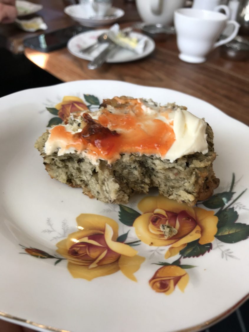 Savoury laverbread scone at Pettigrew Tea Rooms Cardiff
