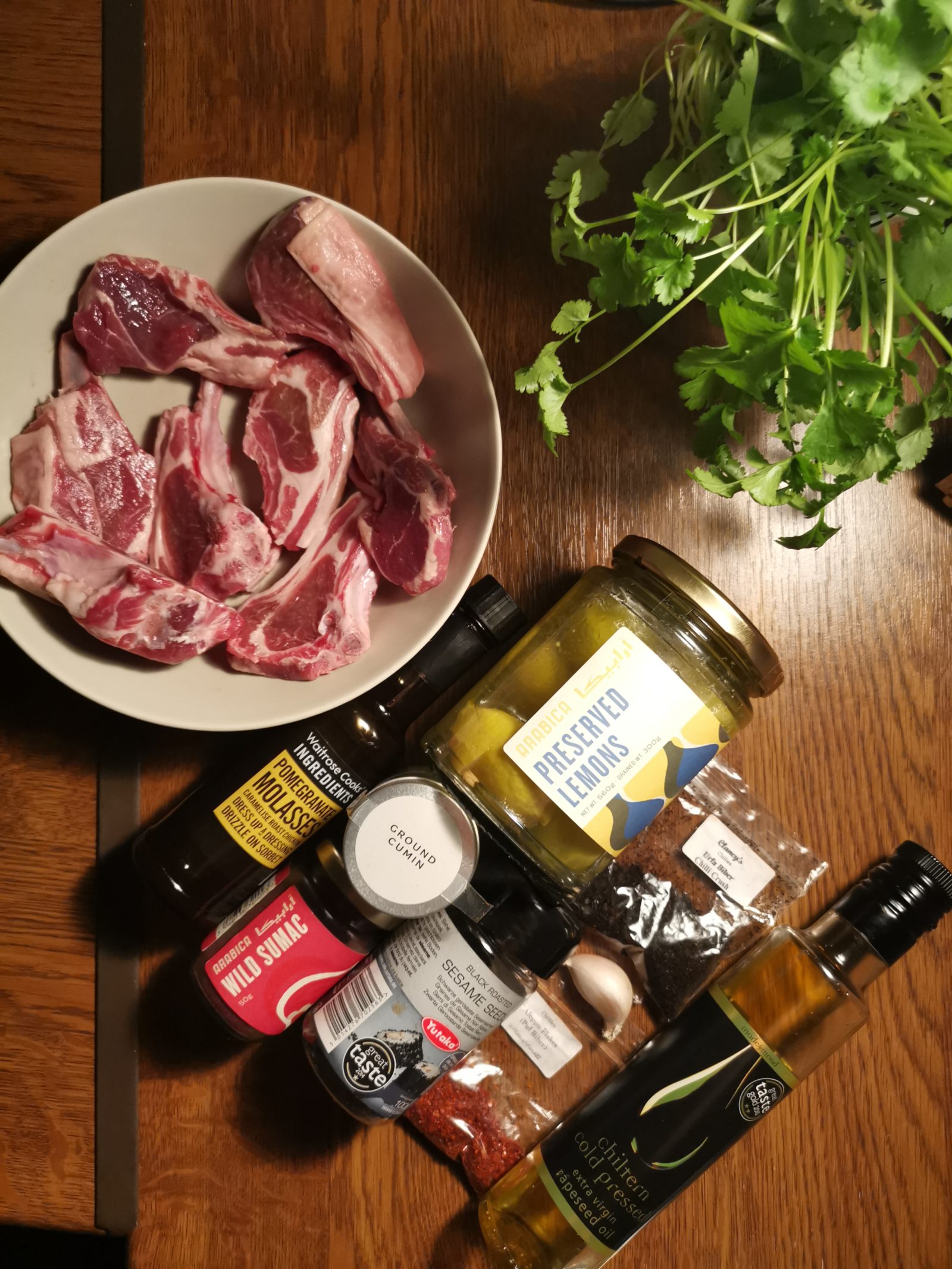 middle eastern spiced welsh lamb ingredients