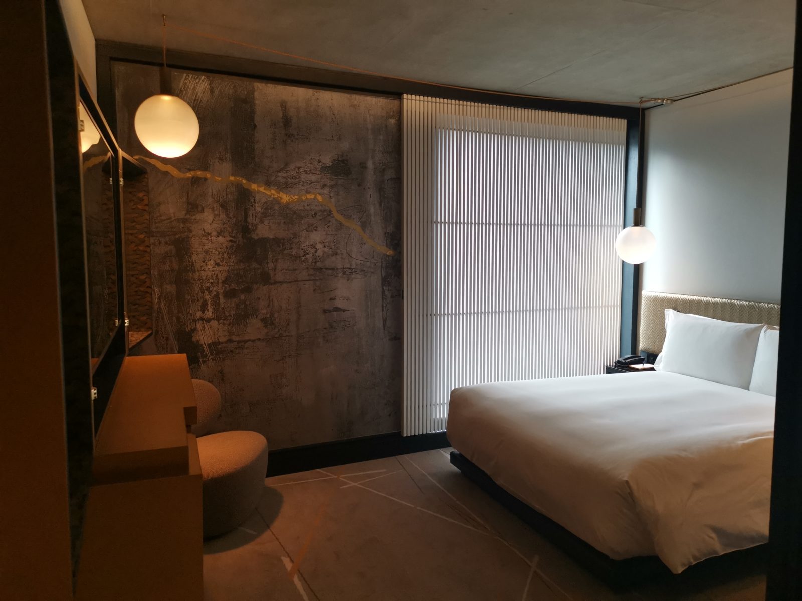 Bedroom at Nobu Shoreditch Hotel