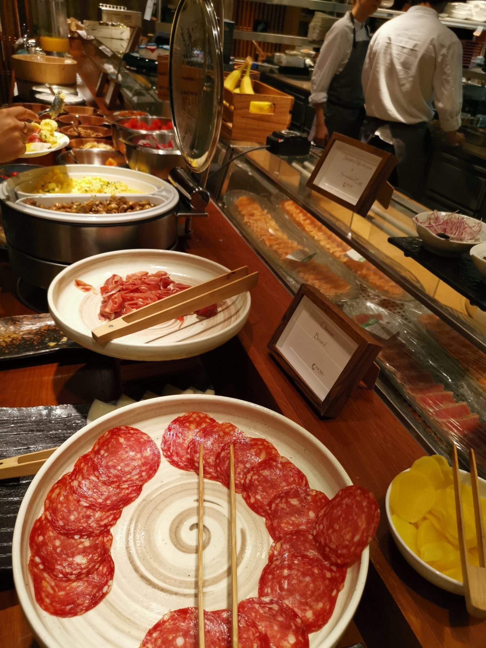 Buffet breakfast at Nobu Hotel Shoreditch