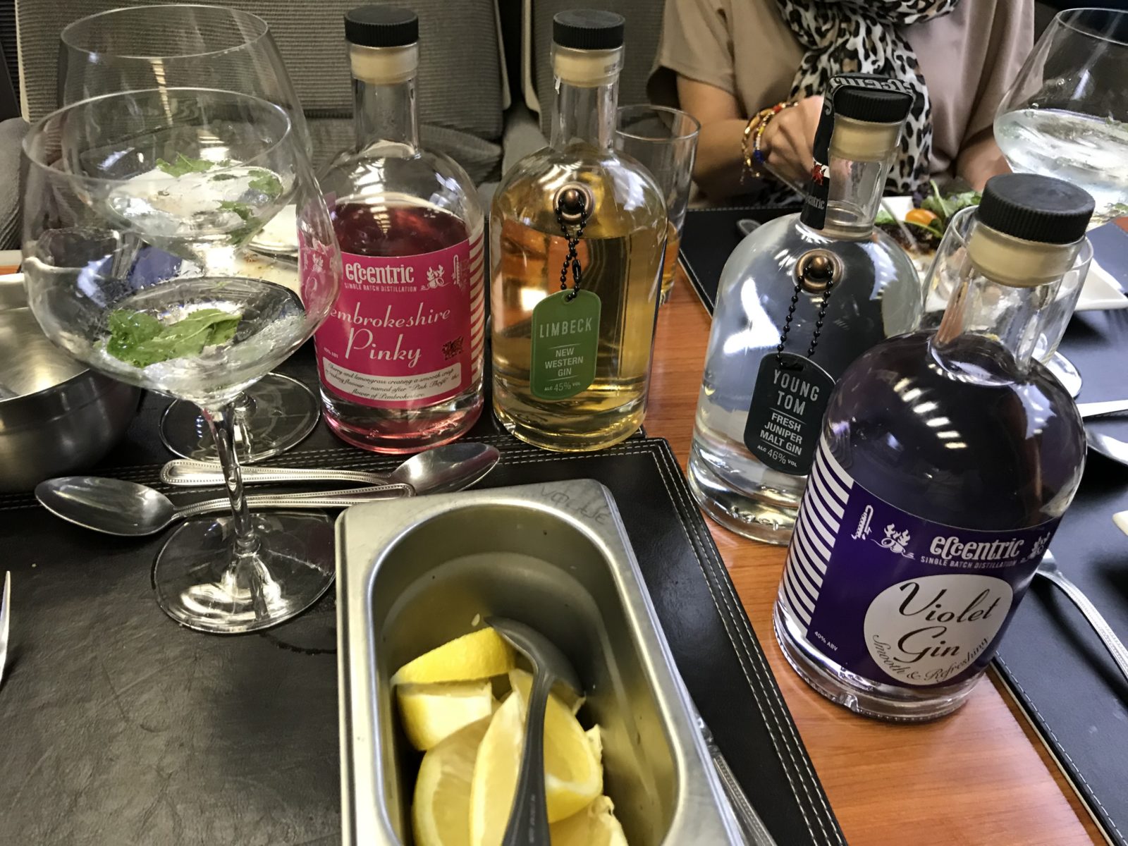 Welsh gin on Arriva Trains business class - Cardiff to Anglesey