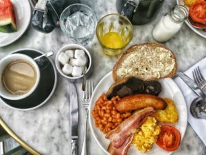 Fried Breakfast at The Curtain Hotel Shoreditch